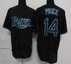 Tampa Bay Rays #14 David Price Black Fashion Stitched Jersey