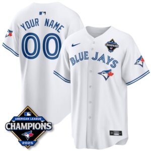 Custom Toronto Blue Jays 2025 American League Champions Jersey - All Stitched White
