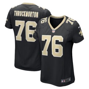Calvin Throckmorton New Orleans Saints  Women's Game Player Jersey - Black