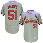 St. Louis Cardinals #51 Willie McGee Grey Flexbase Collection Cooperstown Stitched Jersey