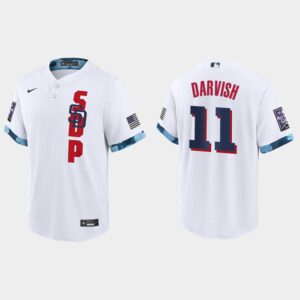 Men's San Diego Padres #11 Yu Darvish White 2021 All-Star Game Jersey