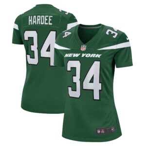 Justin Hardee New York Jets  Women's Game Jersey - Gotham Green