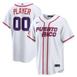 Pick-A-Player #00 Puerto Rico Baseball 2026 World Baseball Classic Home Stadium Jersey - White