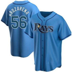 Men's Tampa Bay Rays #56 Randy Arozarena Light Blue Alternate  Jersey