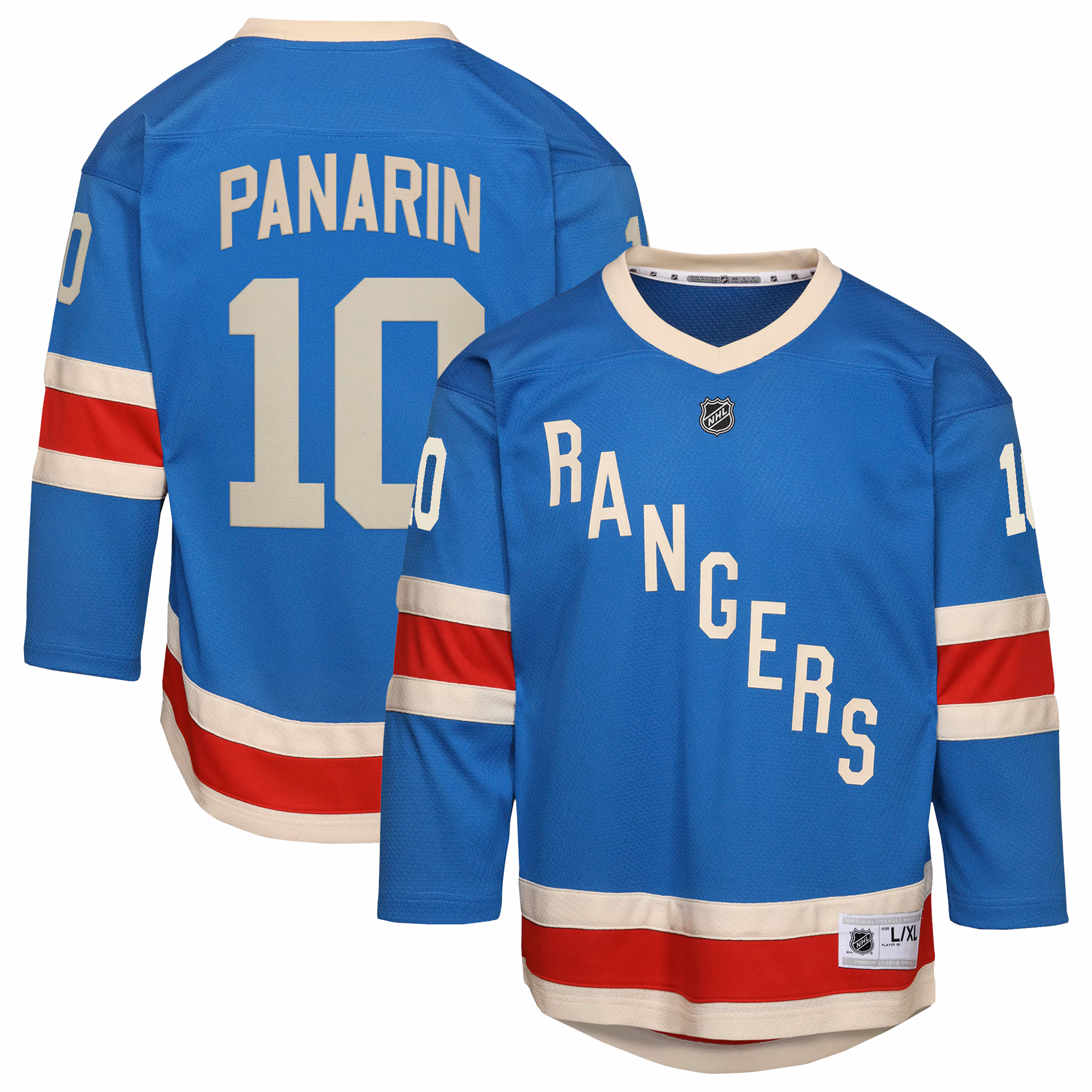 Youth New York Rangers Artemi Panarin #10 Blue Centennial Replica Jersey