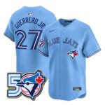 Vladimir Guerrero Jr. #27 Toronto Blue Jays 50th Season  Limited Jersey Stitched Light Blue