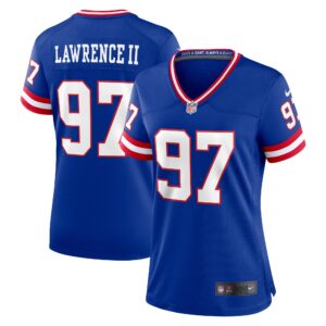 Dexter Lawrence II New York Giants Women's Classic Game Player Jersey - Royal