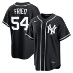 Max Fried #54 New York Mets Fashion Replica Black Out Jersey - Black