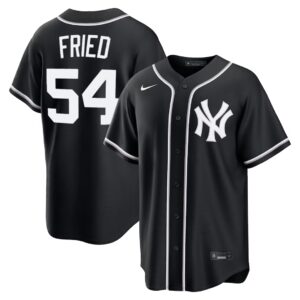 Max Fried #54 New York Mets Fashion Replica Black Out Jersey - Black