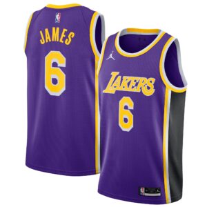 LeBron James Los Angeles Lakers  2021/22 #6 Swingman Player Jersey Purple - Statement Edition
