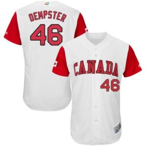 Team Canada #46 Ryan Dempster White 2017 World Baseball Classic Stitched Jersey
