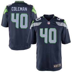 Derrick Coleman Seattle Seahawks Youth  Team Color Game Jersey - College Navy
