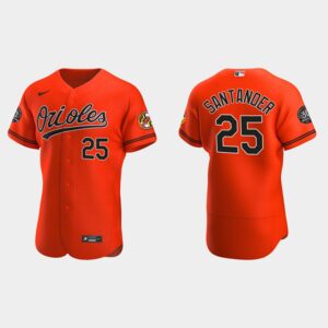 Men's Baltimore Orioles #25 Anthony Santander Orange 30th Anniversary Flex Base Jersey