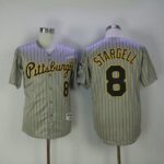 Pittsburgh Pirates #8 Willie Stargell Grey Strip 1997 Turn Back The Clock Stitched Jersey