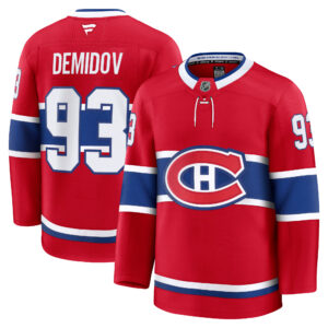 Men's Montreal Canadiens Ivan Demidov #93 Red Home Premium Jersey
