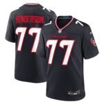 LaDarius Henderson Houston Texans Game Jersey -  Navy