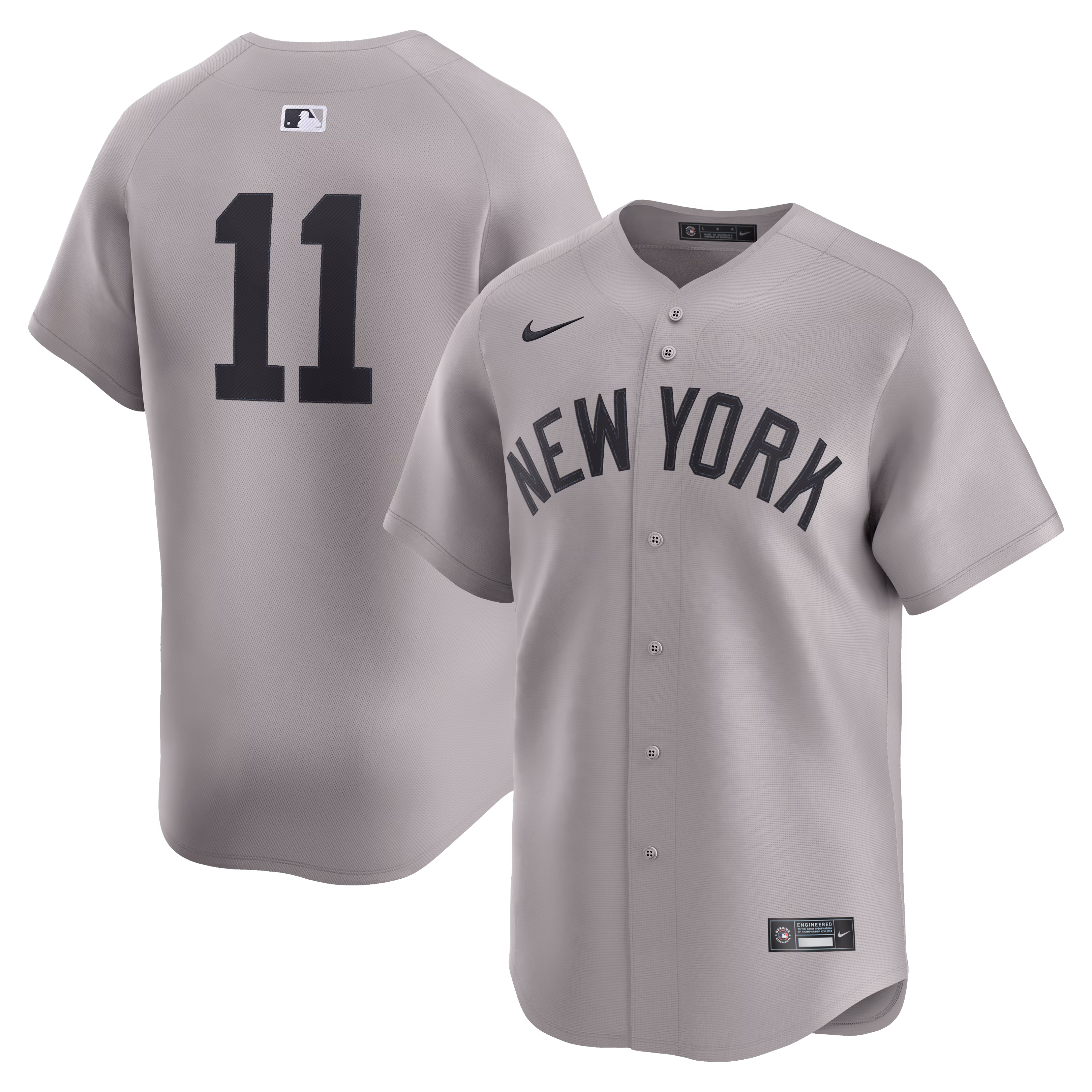 New York Yankees Anthony Volpe #11 Gray Road Limited Player Jersey