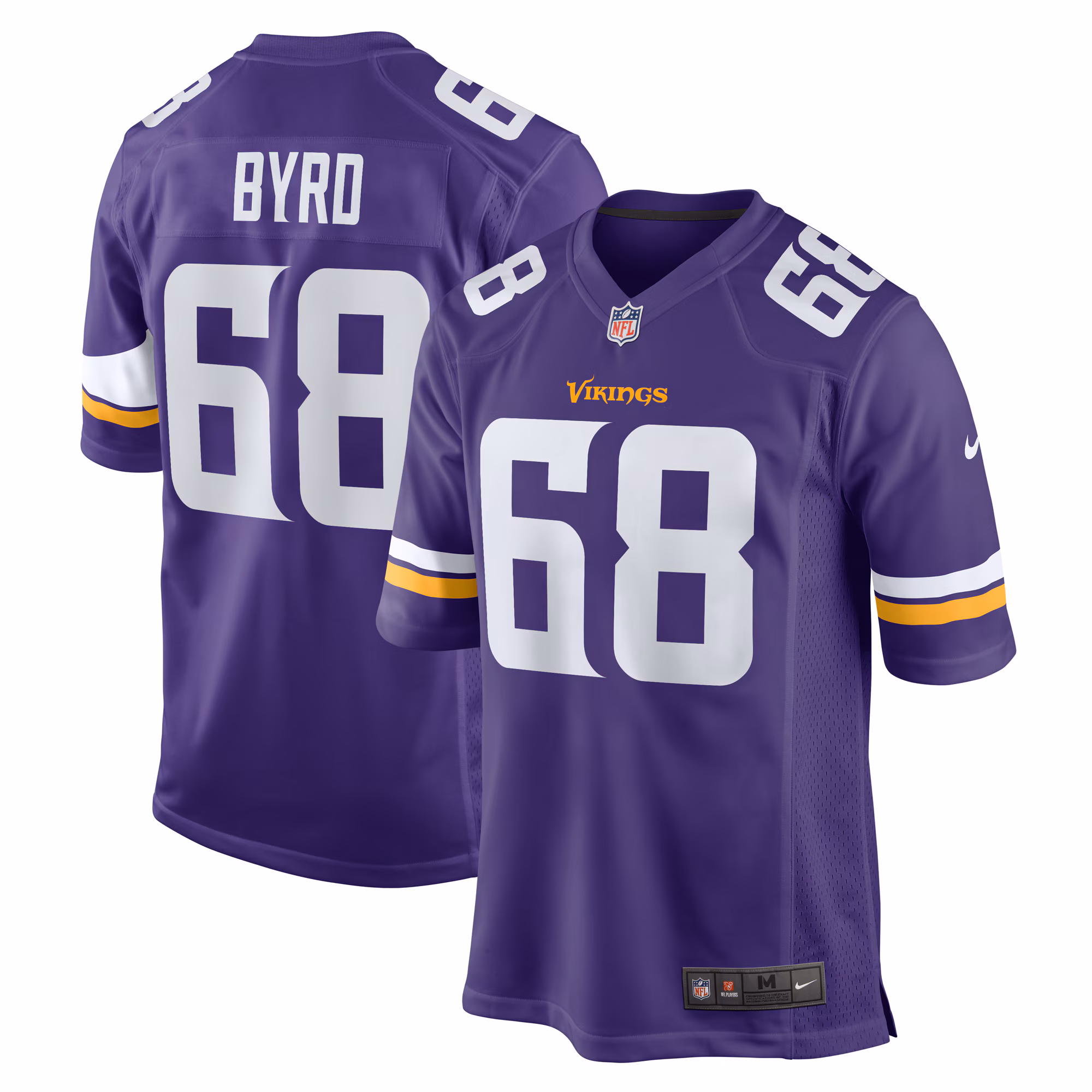 Henry Byrd Minnesota Vikings Team Game Jersey -  Purple