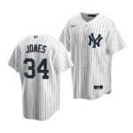 Men's New York Yankees #34 Spencer Jones 2022 Draft Jersey White Home