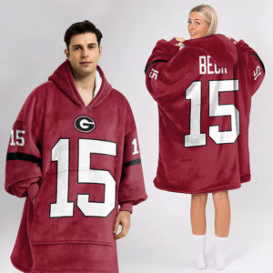 Adult 15 Georgia Football Unisex Blanket Hoodie