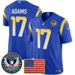 Davante Adams #17 Los Angeles Rams 2025 United States 250th Anniversary Patch Vapor Limited Jersey - All Stitched