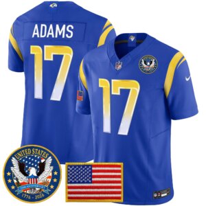 Davante Adams #17 Los Angeles Rams 2025 United States 250th Anniversary Patch Vapor Limited Jersey - All Stitched