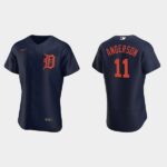 Men's Detroit Tigers #11 Sparky Anderson 2020 Alternate Navy Jersey