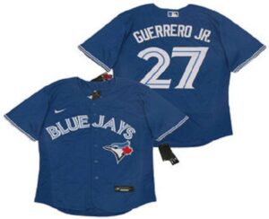 Men's Toronto Blue Jays #27 Vladimir Guerrero Jr. Blue Stitched Flex Base  Jersey