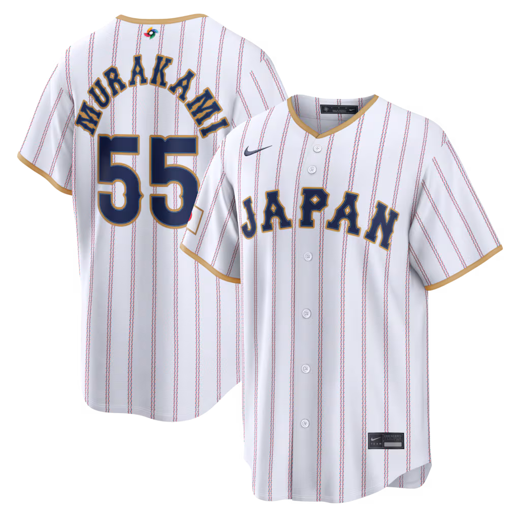 Munetaka Murakami #55 Japan Baseball 2026 World Baseball Classic Home Stadium Jersey - White