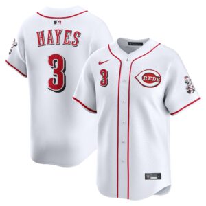 Cincinnati Reds Ke'Bryan Hayes #3 White Home Limited Player Jersey