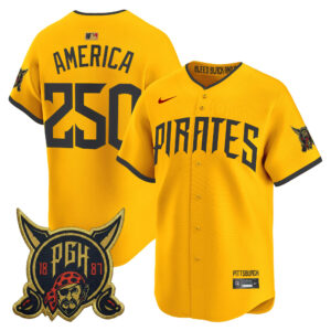 America #250 Pittsburgh Pirates 2026 City Connect Vapor Premier Limited Jersey - All Stitched