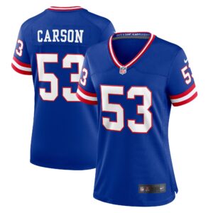Harry Carson New York Giants Women's Classic Retired Player Game Jersey - Royal
