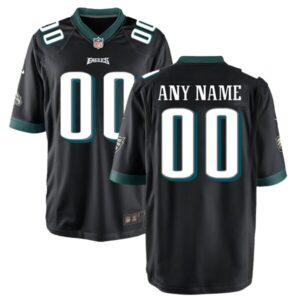 Philadelphia Eagles  Youth Game Custom Jersey - Black