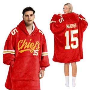 Adult P.M. 15 Kansas City Football Unisex Blanket Hoodie