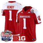 Roman Hemby #1 Ndiana Hoosiers IH 2026 Peach Bowl Vapor Limited Jersey - All Stitched