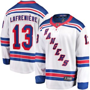 New York Rangers Alexis Lafreniere #13 Fanatics White  Breakaway Jersey