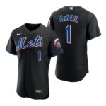 Men's New York Mets #1 Jeff McNeil Black Flex Base Alternate Jersey