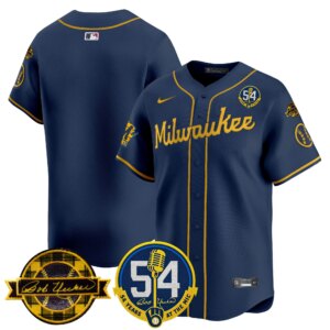 Team Milwaukee Brewers 54 Seasons for Brewers Vapor Premier Limited Jersey - All Stitched