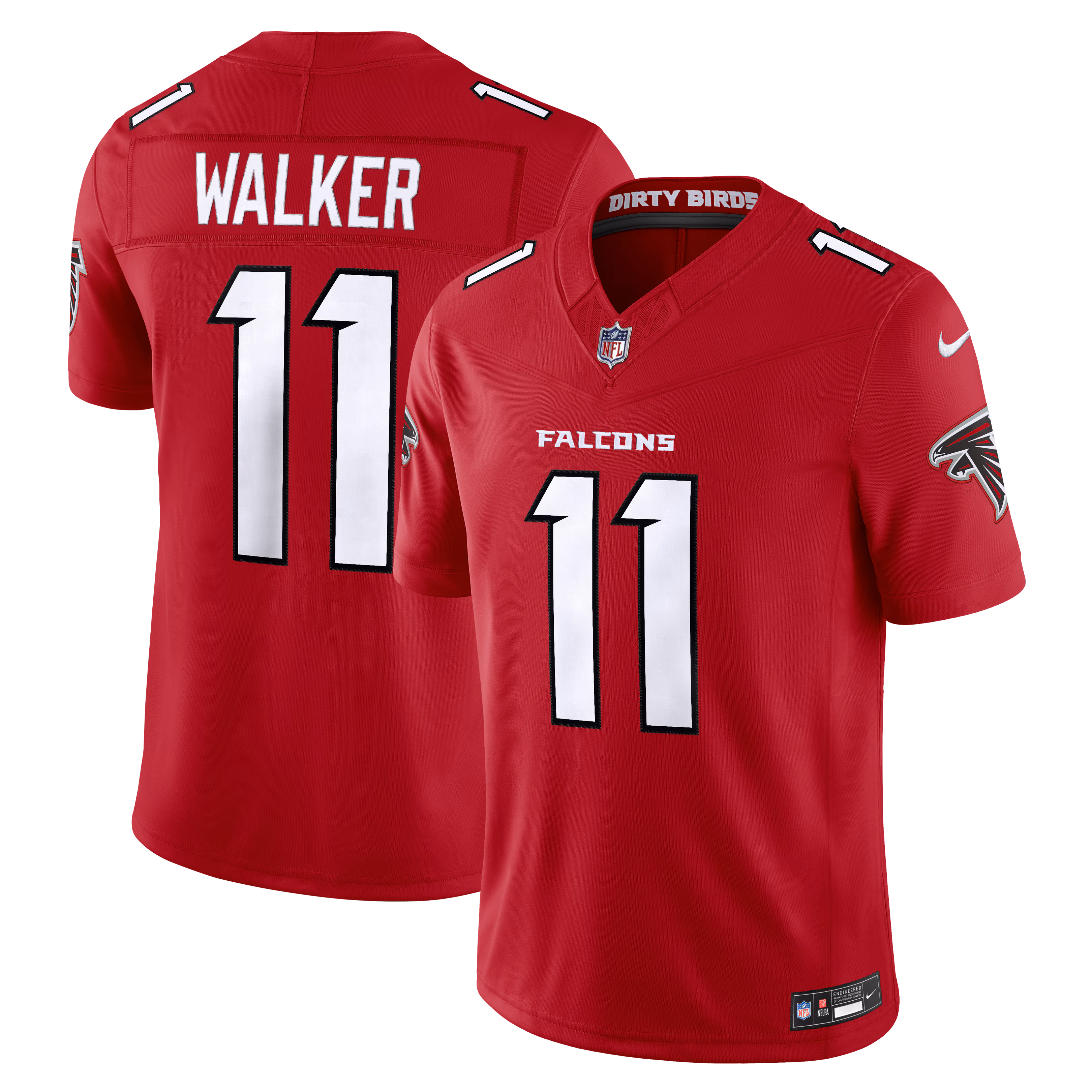 Atlanta Falcons Jalon Walker #11 Red Vapor F.U.S.E. Sewn Down Limited Jersey