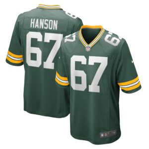Jake Hanson Green Bay Packers  Game Jersey - Green