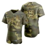Men's Kansas City Royals #13 Salvador Perez Camo 2022 Armed Forces Day Jersey