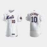 Men's New York Mets #10 Eduardo Escobar White Home Flex Base Jersey
