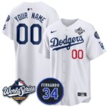 Custom Los Angeles Dodgers 2025 World Series Home Limited Player Jersey - White