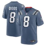 Stefon Diggs #8 New England Patriots 2025 Rivalries Collection Game Jersey - Storm Blue
