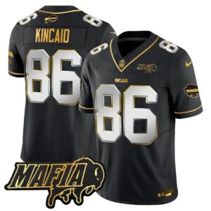 Dalton Kincaid #86 Buffalo Bills BUF 2024 Bills Mafia Patch Gold Vapor Limited Jersey - All Stitched