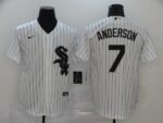 Men's Chicago White Sox #7 Tim Anderson White Stitched Cool Base  Jersey