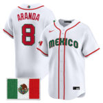 Jonathan Aranda #8 Mexico Baseball 2026 World Baseball Classic Home Stadium Jersey - White