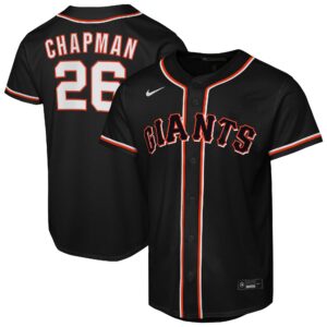 Youth San Francisco Giants Matt Chapman #26 Black Fashion Replica Player Jersey