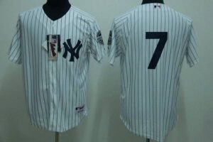 New York Yankees #7 Mickey Mantle Stitched White Jersey