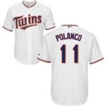 Men's Minnesota Twins #11 Jorge Polanco White Cool Base Jersey